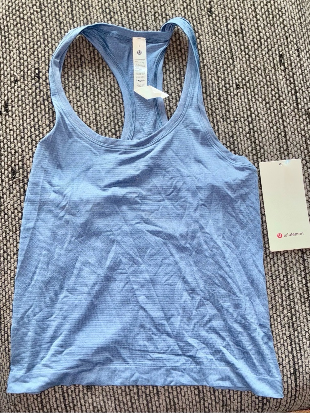 NWT $58 Lululemon “Swiftly Tech Racerback Tank 2.0”, Sz 6
